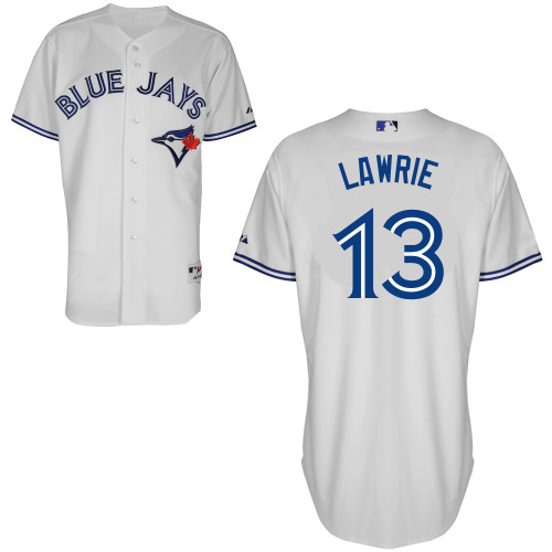 Brett Lawrie #13 MLB Jersey-Toronto Blue Jays Men's Authentic Home White Cool Base Baseball Jersey